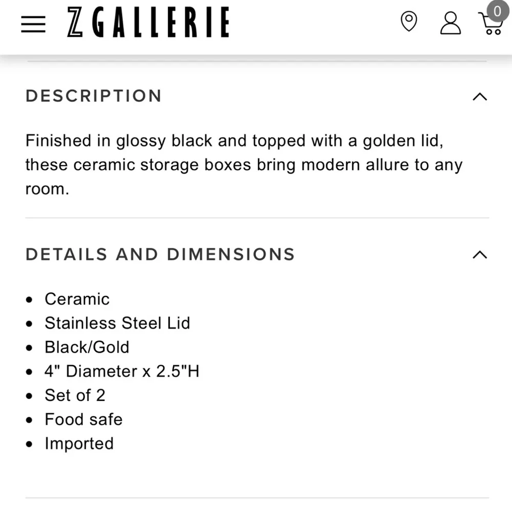 Z Gallerie multi use storage duo
